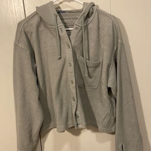 cropped american eagle ribbed jacket